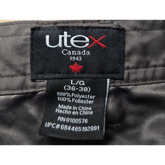 Utex Canada Men's Large (36-38) Cargo Zip-Off Convertible Hiking Pants Dark Gray - Picture 3 of 13
